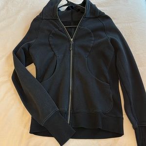Black Lulu Lemon Jacket, Size 4, Heavily Worn